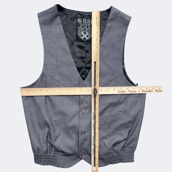Morphine Generation MG Vest Mens Medium Button Front Waistcoat Classic SEE MSMTS - Picture 5 of 6